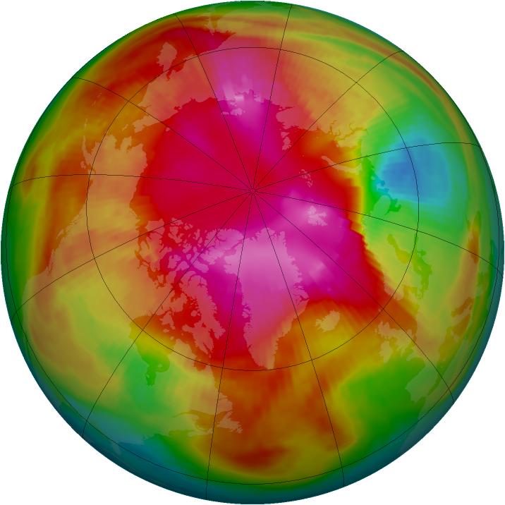 Arctic ozone map for 23 February 1979